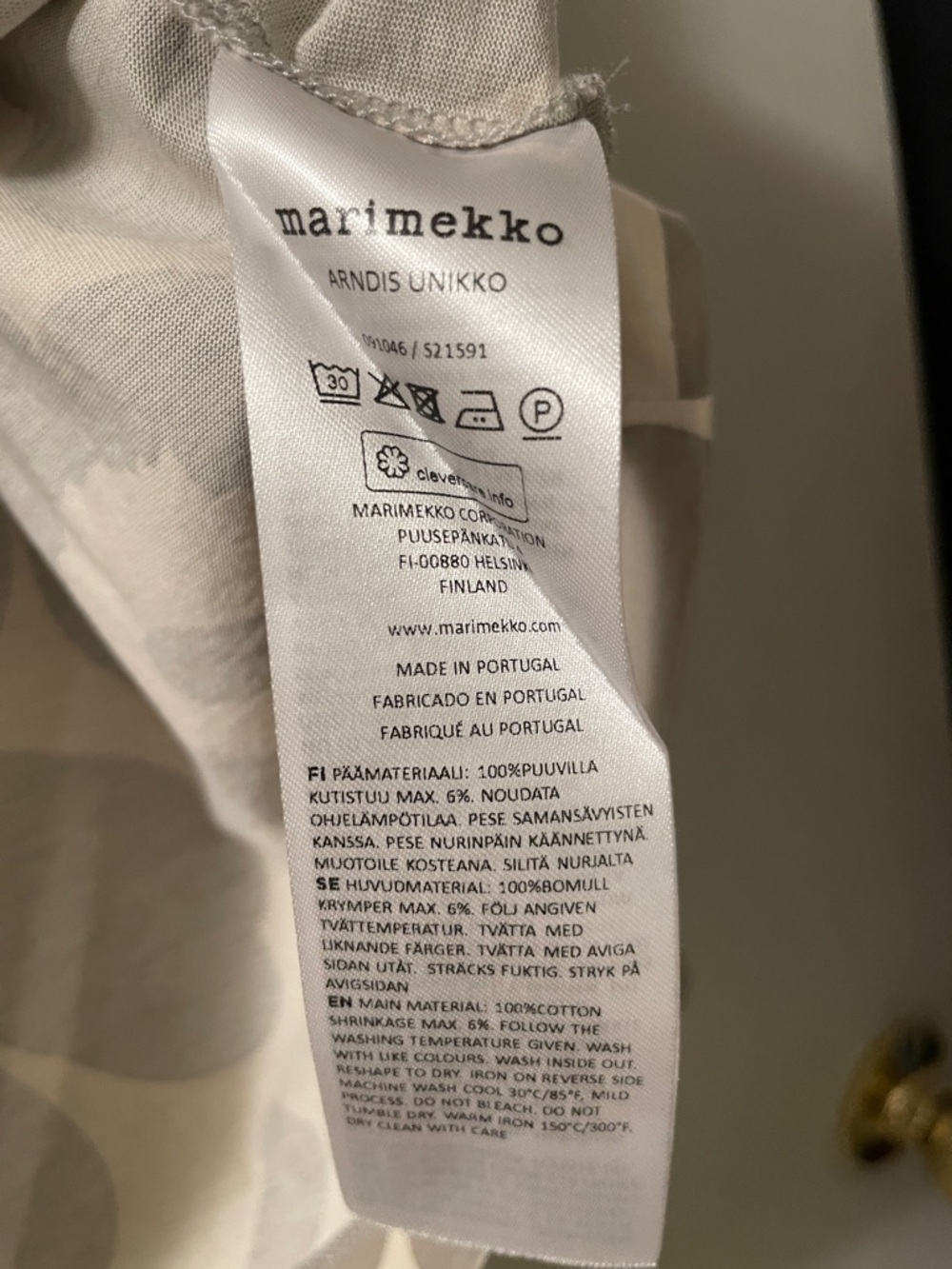 Marimekko Unikko Long-Sleeve Floral Tee beige/ cream - Picture 3 of 4
